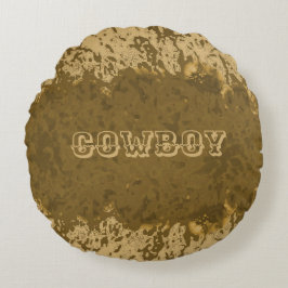 Almofada Redonda Boho Rustic Cowboy Design