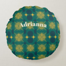 Boho Sun Moon Stars Baby Teal Yellow Personalizado