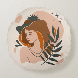 Almofada Redonda Boho Woman Stars