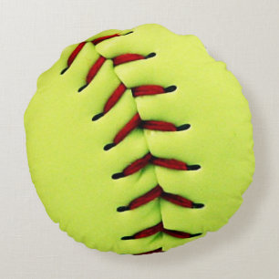 Almofada Redonda Bola amarela do softball