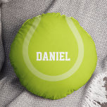 Almofada Redonda Bola de Tênis legal<br><div class="desc">A divertida design desportiva personalizada é a adição perfeita a qualquer creche de bebê, quarto de criança, quarto de adolescente, quarto de dormitório, etc.</div>