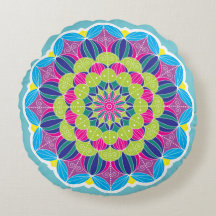 Bold Bright Funky Neon Mandala