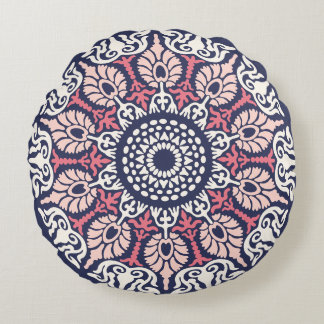 Almofada Redonda Bold Ethnic Modern Mandala boho chic Indian Yoga