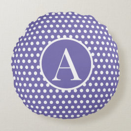 Almofada Redonda Bolinhas inicial Clássica de Chic Cute