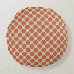 Almofada Redonda Bolinhas Patterno vermelho em qualquer cor