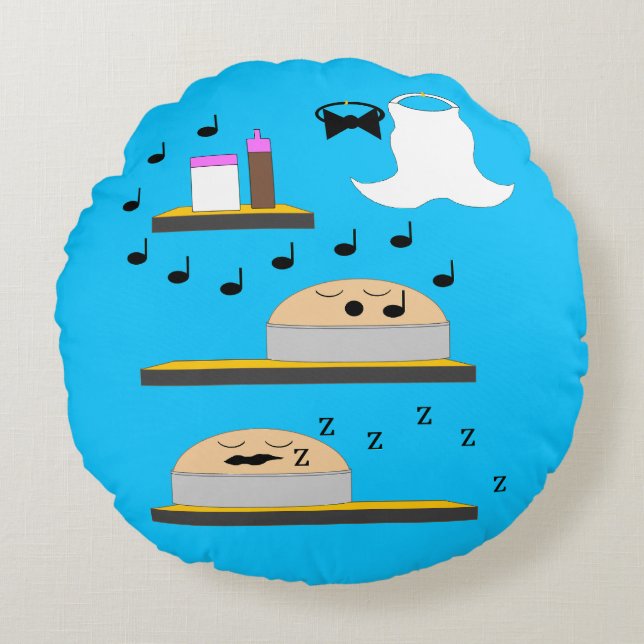 Almofada Redonda Bolos de Casamento para ser Fosco (Frente)