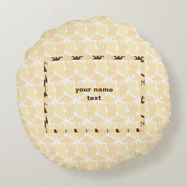 ALMOFADA REDONDA BOLSA DE ESTILO ELEGANTE MODERNO MÍNIMO SIMPLES MO (Verso)