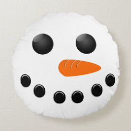 Almofada Redonda Boneco de neve