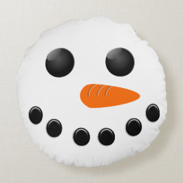 Almofada Redonda Boneco de neve