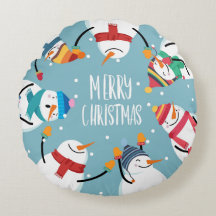 Bonecos de Neve Caprichosos Feliz Natal Inverno Az