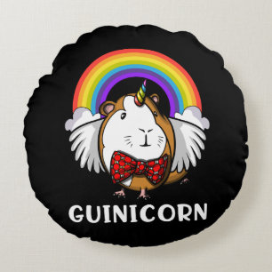 Almofada Redonda Bonita Guiné Porco Unicórnio Cavy Pet Rainbow
