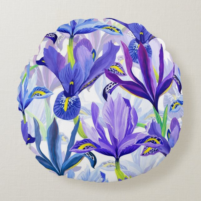 Almofada Redonda Bonito prática decorativa ocular floral (Frente)