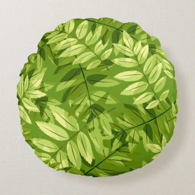 Almofada Redonda Bonito prática decorativa ocular floral (Frente)