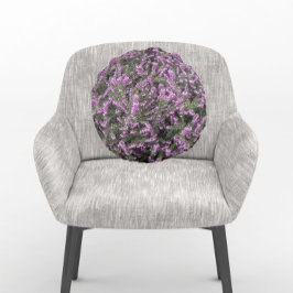 Almofada Redonda Bonito Purple Heather Floral