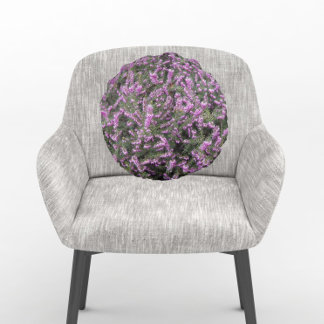 Almofada Redonda Bonito Purple Heather Floral