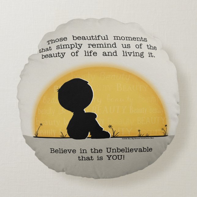 Almofada Redonda Bons momentos (Frente)