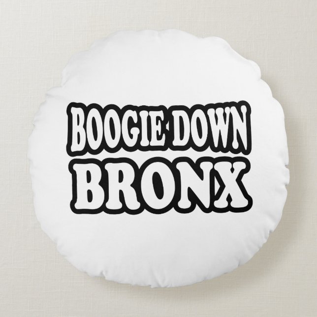 Almofada Redonda Boogie Down Bronx, Nova Iorque (Frente)