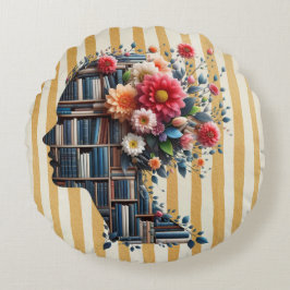 Almofada Redonda Books Are My Therapy for Bookish