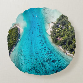 Almofada Redonda Bora Bora - Caminho Para O Oceano