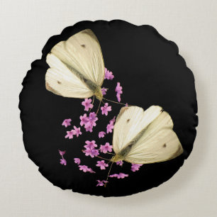 Almofada Redonda Borboleta no travesseiro decorativo redondo das