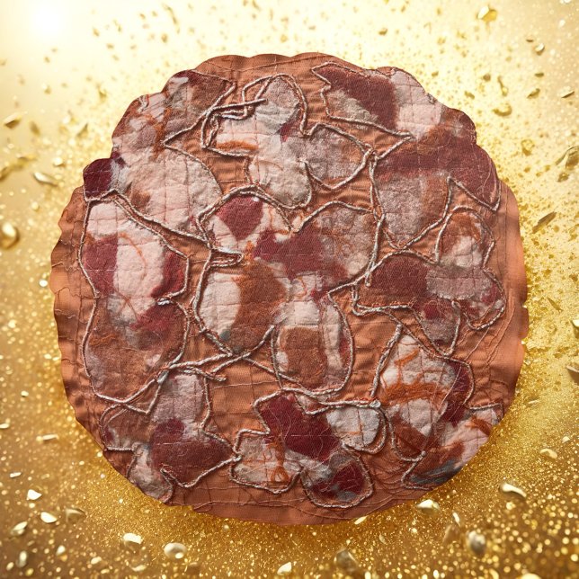 Almofada Redonda Borboletas laranja queimadas modernas e alegres bo (Criador carregado)