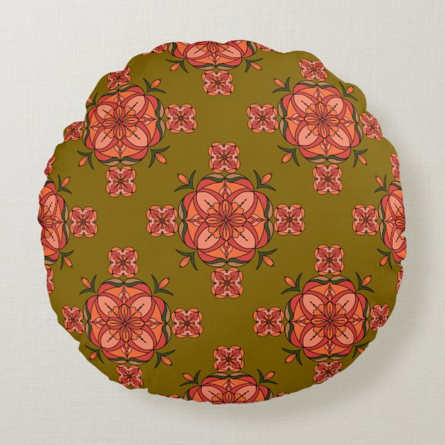 Almofada Redonda Botanic Bloom Round Pillow (Frente)