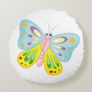 ALMOFADA REDONDA BOTÃO COLORIDO