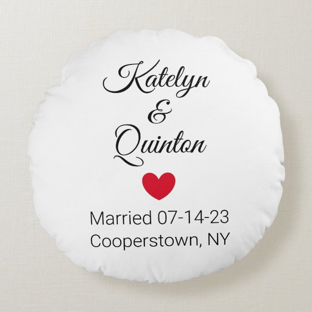 Almofada Redonda Branco e Preto na Legenda (Frente)