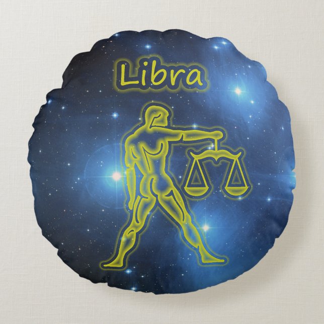 Almofada Redonda Bright Libra (Frente)