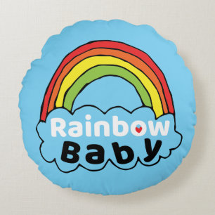 Almofada Redonda Bright Rainbow Baby Birut Bessando Milagre de Nasc