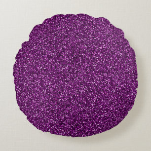 Almofada Redonda Brilho Roxo de Meia-Noite