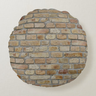 Almofada Redonda Brown Brick Wall A Novelty Design