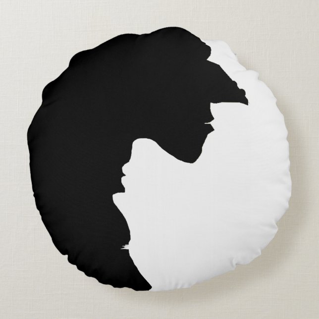 Almofada Redonda Bruxas Yin Yang Halloween (Verso)