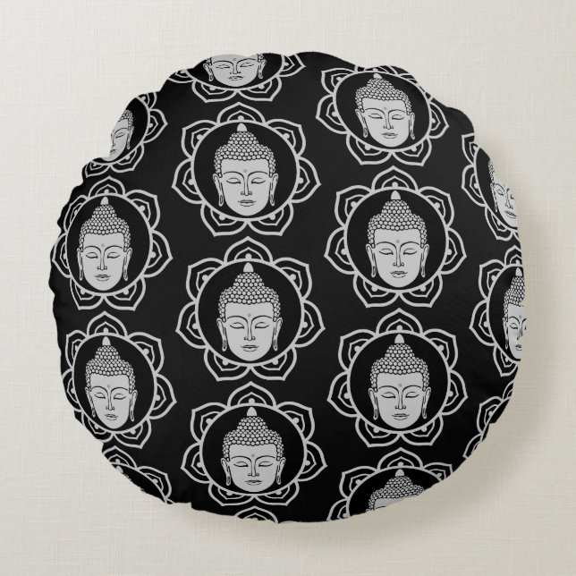 Almofada Redonda Buda Casa E Vida (Frente)