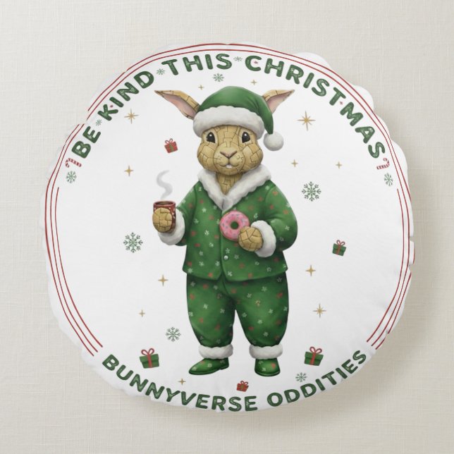 Almofada Redonda Bunnyverse christmas (Frente)