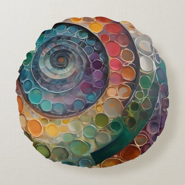 Almofada Redonda bunt und modern, Dekokissen (Frente)