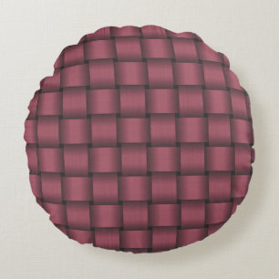 Almofada Redonda Burgundy Ribbon