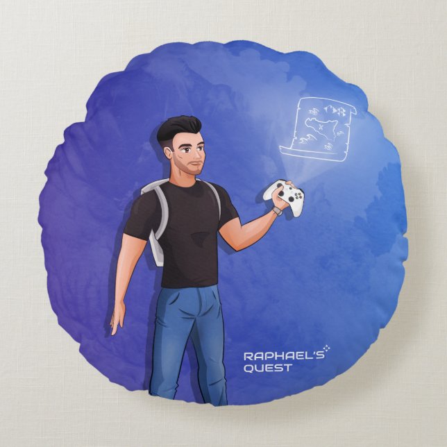 Almofada Redonda Busca de Rafael - Canal Oficial do Youtube (Frente)