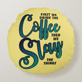Almofada Redonda Café E Jogar As Coisas