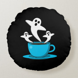 Almofada Redonda Café fumante fantasma