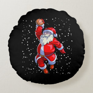 Almofada Redonda Camisa De Natal De Basquete Masculino De Basquete 