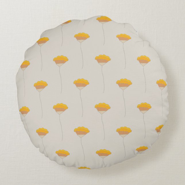 Almofada Redonda Campo Poppies (Verso)