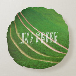 Almofada Redonda Campos verdes