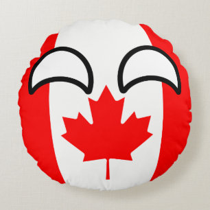 Almofada Redonda Canadá Geeky de tensão engraçado Countryball
