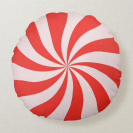 Almofada Redonda Candy Cane PinWheel