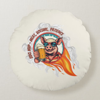 Almofada Redonda Caneca de Cerveja de Porco de BBQ de 4 de Julho En