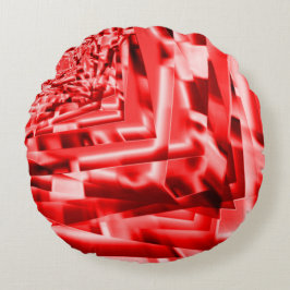 Almofada Redonda Canto dos quadrados inclinados, vermelhos a esbran