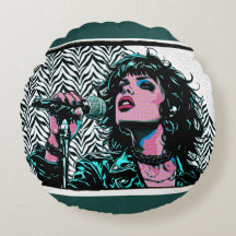 Cantor de Pop Art Amantes de Música Músicos Rosa A
