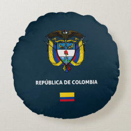 Almofada Redonda capa de telefone passaporte da Colômbia