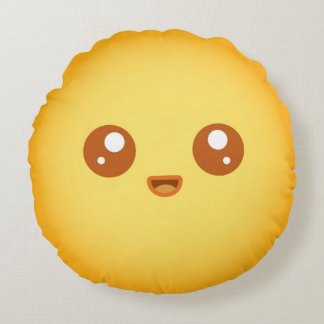 Almofada Redonda Caractere Sun Kawaii Cute